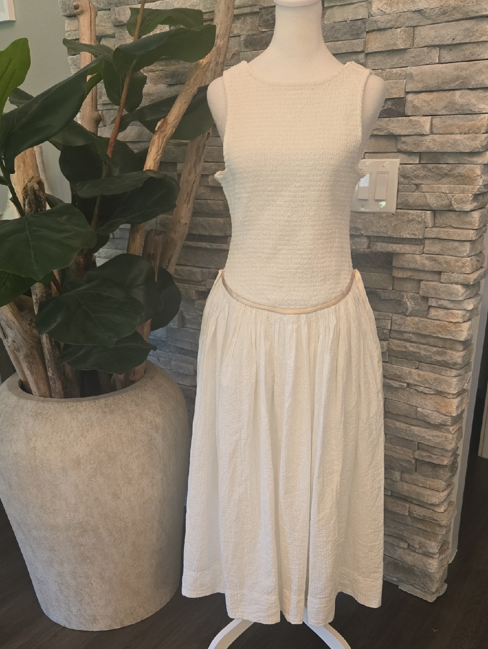 Free People Nightingale Seersucker Midi Dress